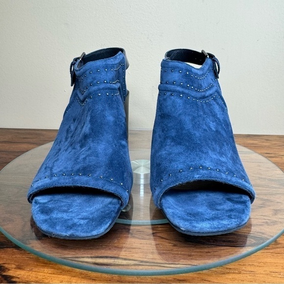 Donald Pliner Penny Open Toe Slingback Mule - navy suede - Picture 5 of 15
